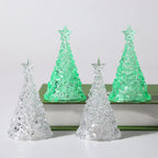LED Christmas Tree Lights Christmas Table Ornaments Crystal Chandeliers