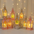 Electronic Candle Wind Lantern Castle Night Light Holiday Party Decorations