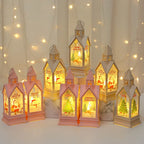 Electronic Candle Wind Lantern Castle Night Light Holiday Party Decorations