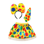 Clown Headband Cosplay Costume Headpiece Clown Costume Three-Piece Set