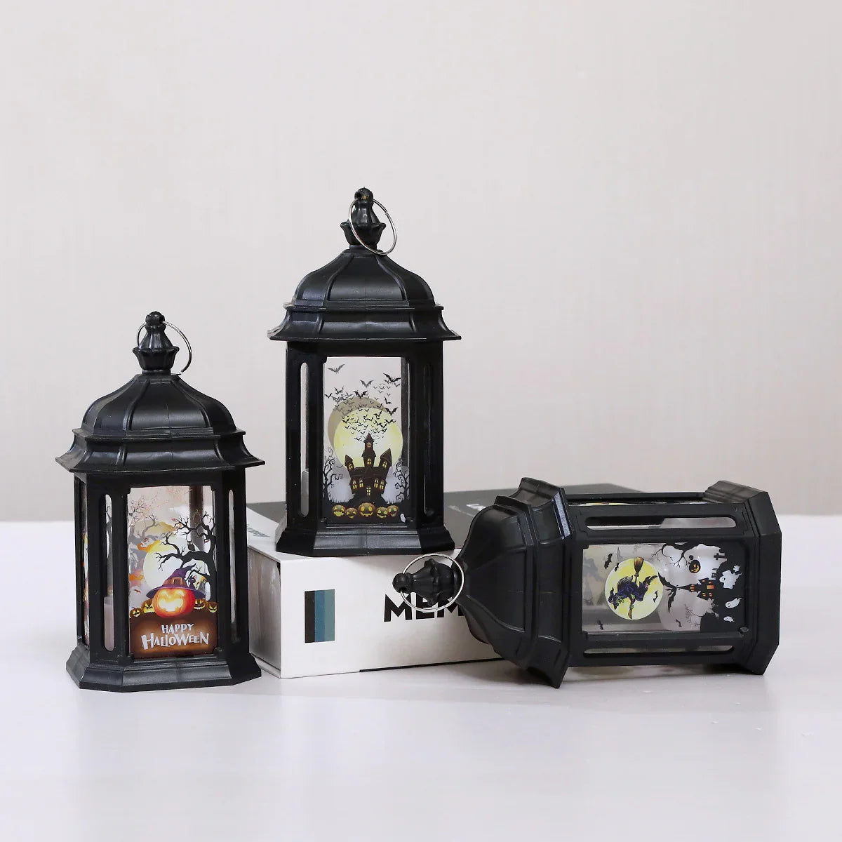 Portable Lantern Halloween Decorations LED Wind Lantern Ornaments