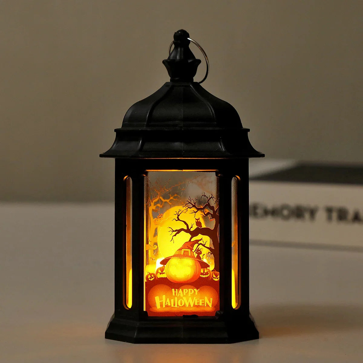 Portable Lantern Halloween Decorations LED Wind Lantern Ornaments