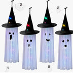 Halloween Decor Hanging Hat Band LED Light Veil Hat