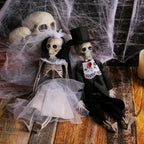 Halloween Skeleton Bride and Groom Ornaments for Party Decorations