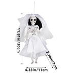 Halloween Skeleton Bride and Groom Ornaments for Party Decorations