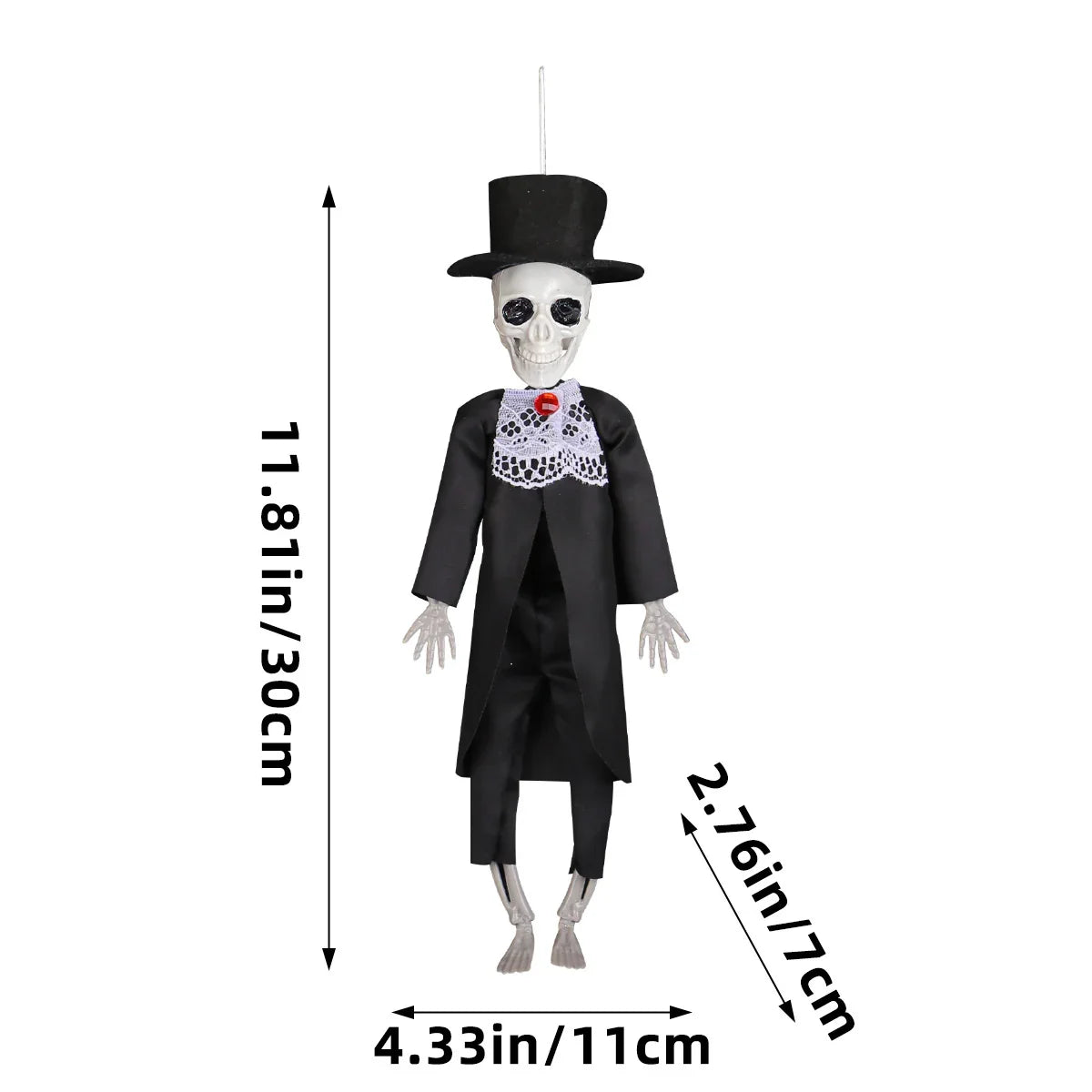 Halloween Skeleton Bride and Groom Ornaments for Party Decorations