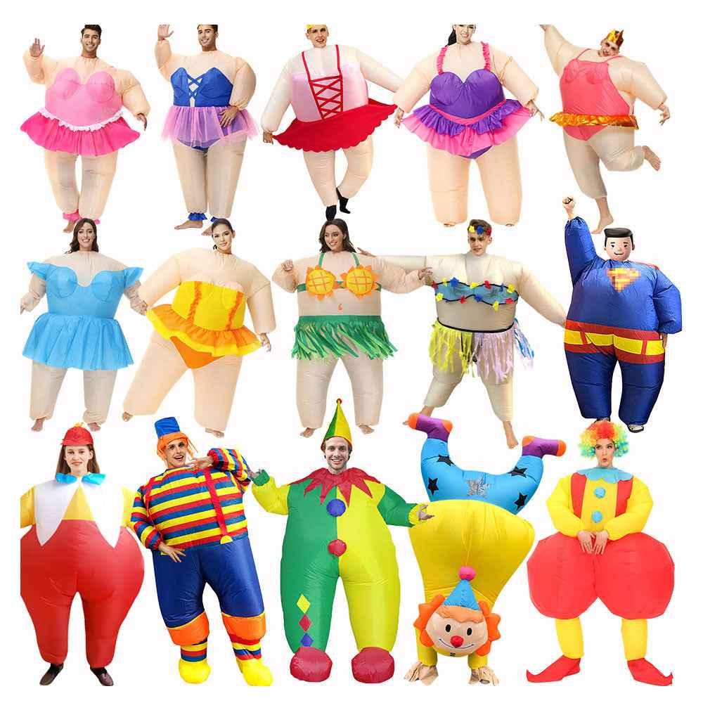 Ballerina Clown Ireland Hula funny Inflatable Costume suit Halloween