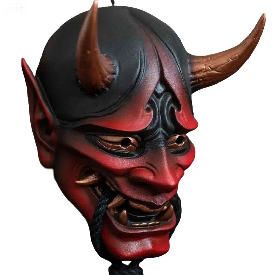 Oni mask Red Black Japanese Hannya Cosplay Halloween