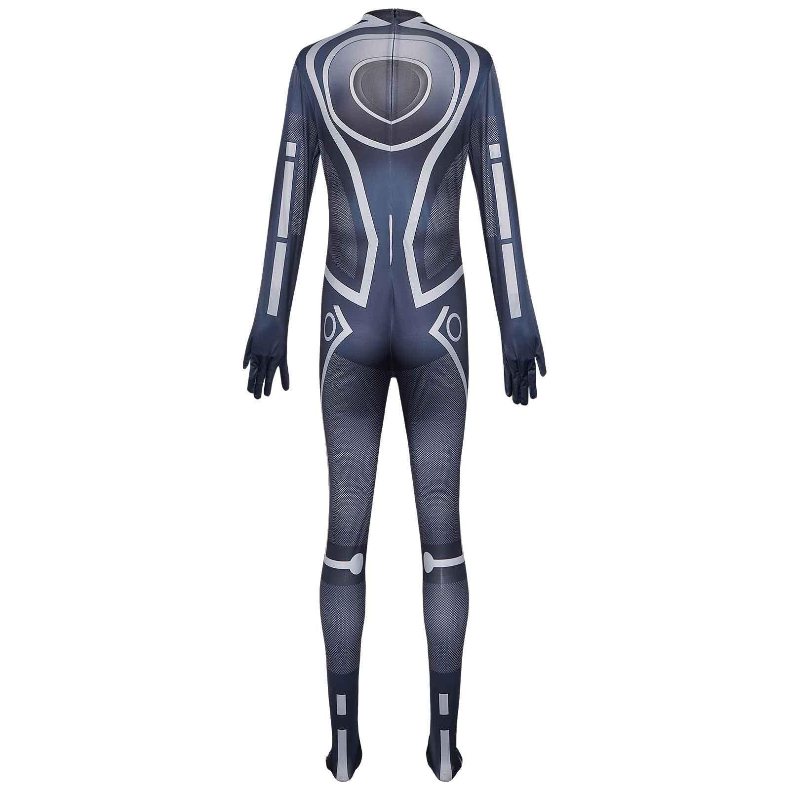 Tron: Legacy Sam Flynn Jumpsuit Bodysuit Mask Ares Cosplay