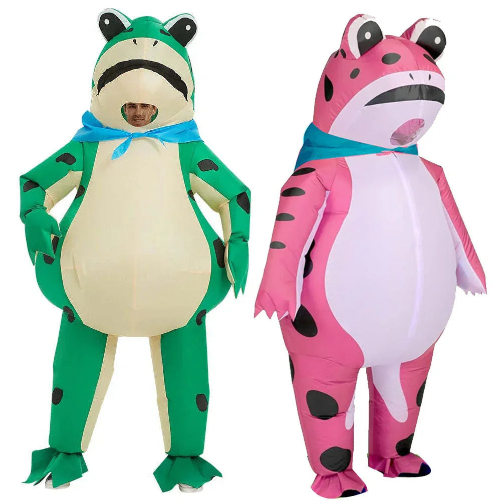 Inflatable Frog Costume Green and Pink Halloween