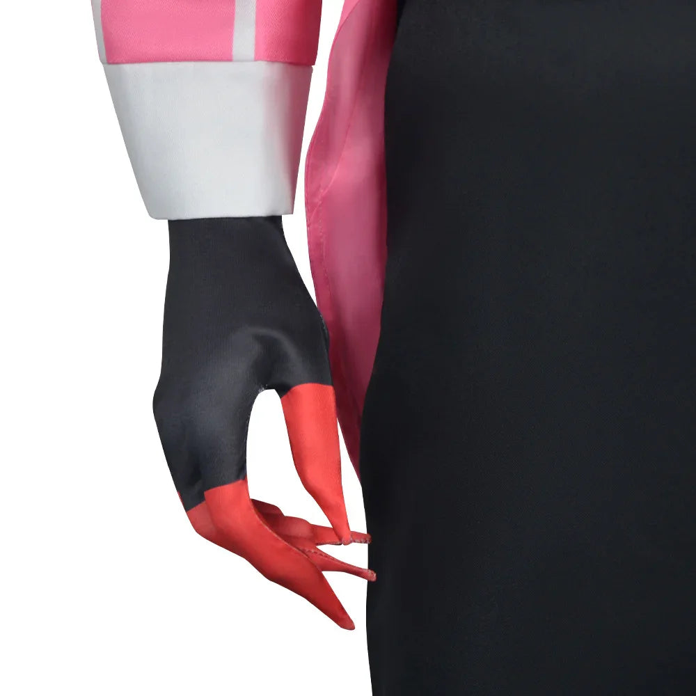 Hazbin Hotel Alastor Cosplay Costume Signature Red Pinstripe Tailcoat Full Set