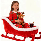 Children's Red Santa Claus Pajama Party Dress up Costume for Kids