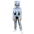 Minecraft Skeleton Jumpsuit Cosplay Costume Carnival Suit