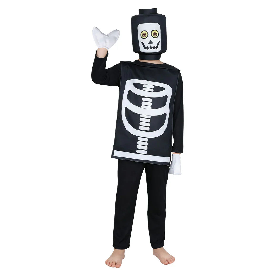 Kid's Ninjago Skulkin Skeleton Costume Cosplay Party Carnival Adult