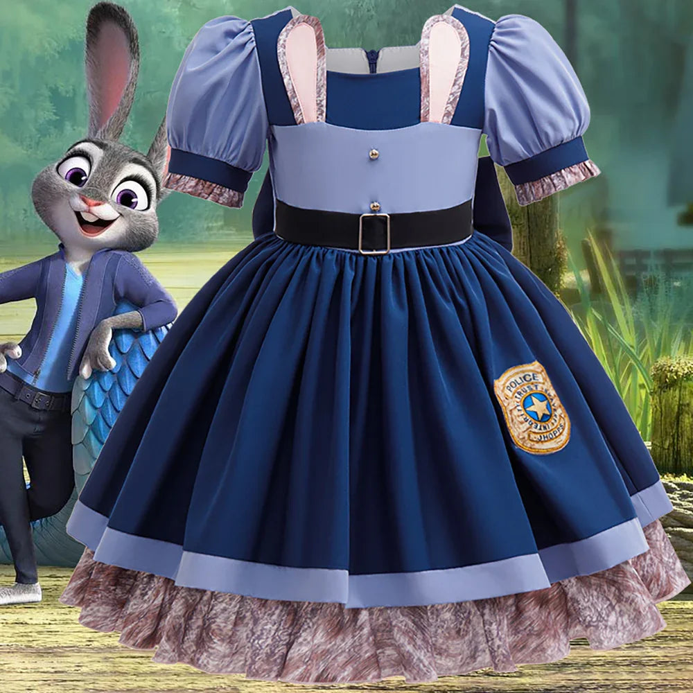 Judy Zootopia 2 Tutu Dress Cosplay Costume For Kids Girl
