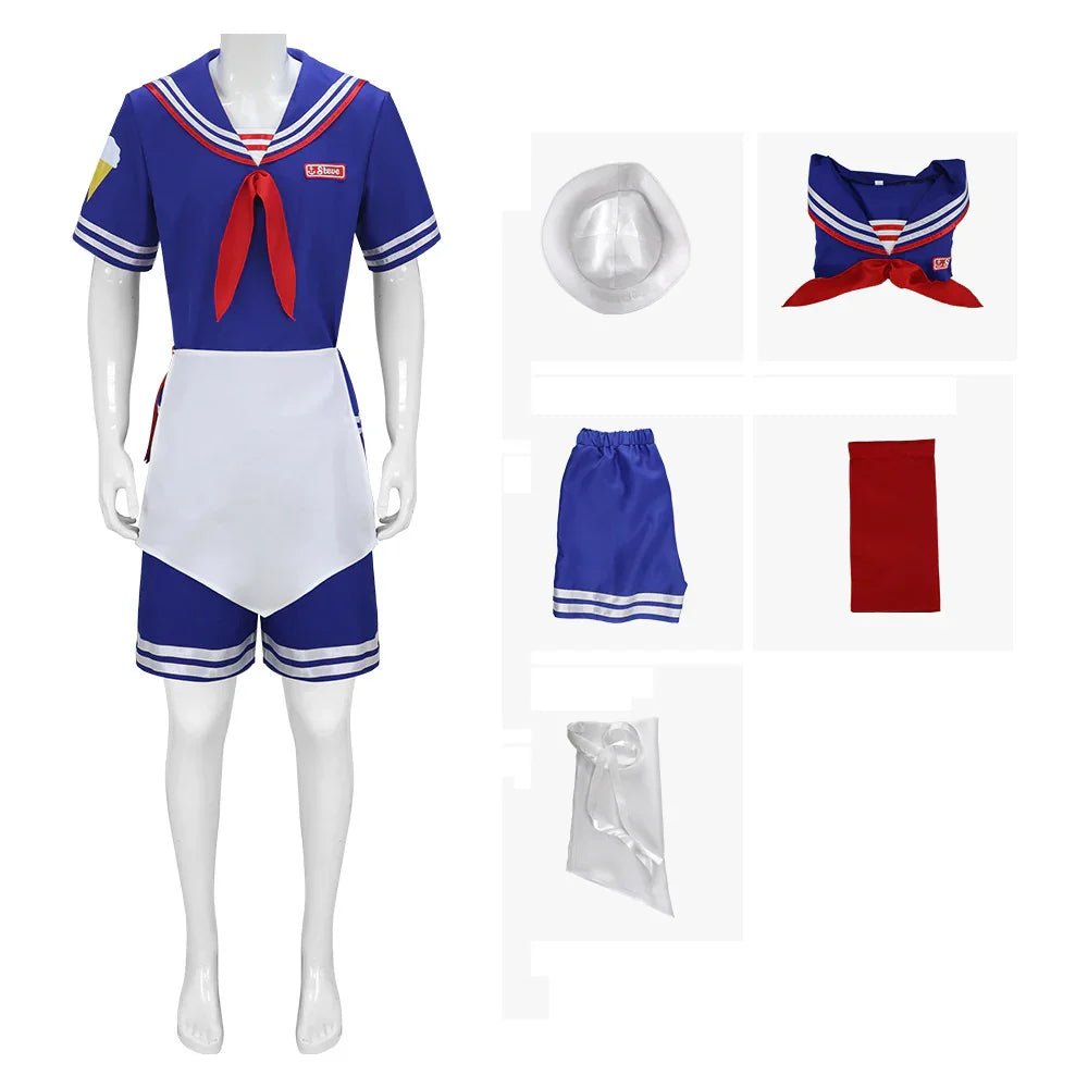 Steve Robin Stranger Things 3 Scoops Ahoy Cosplay Costumes For Adult