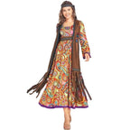 60-70s Retro Disco Hippie Halloween Costume Carnival Ballroom Performance Costume - Azufun