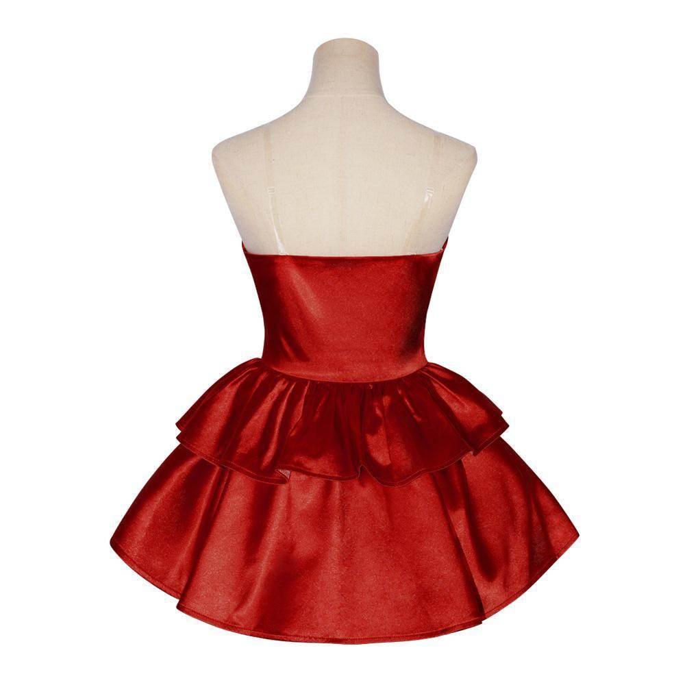 70s Perfect Blue Mima Kirigoe Cosplay Costume Red and Pink Dresses for Women - Azufun