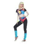 80s Retro Disco Hip Hop Sports Suit Fancy Dress Halloween Costume Dance Outfit - Azufun