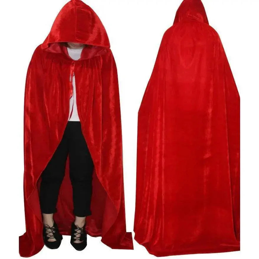 Adult Unisex Hooded Robe Long Cloak Cape Halloween Costume - Azufun