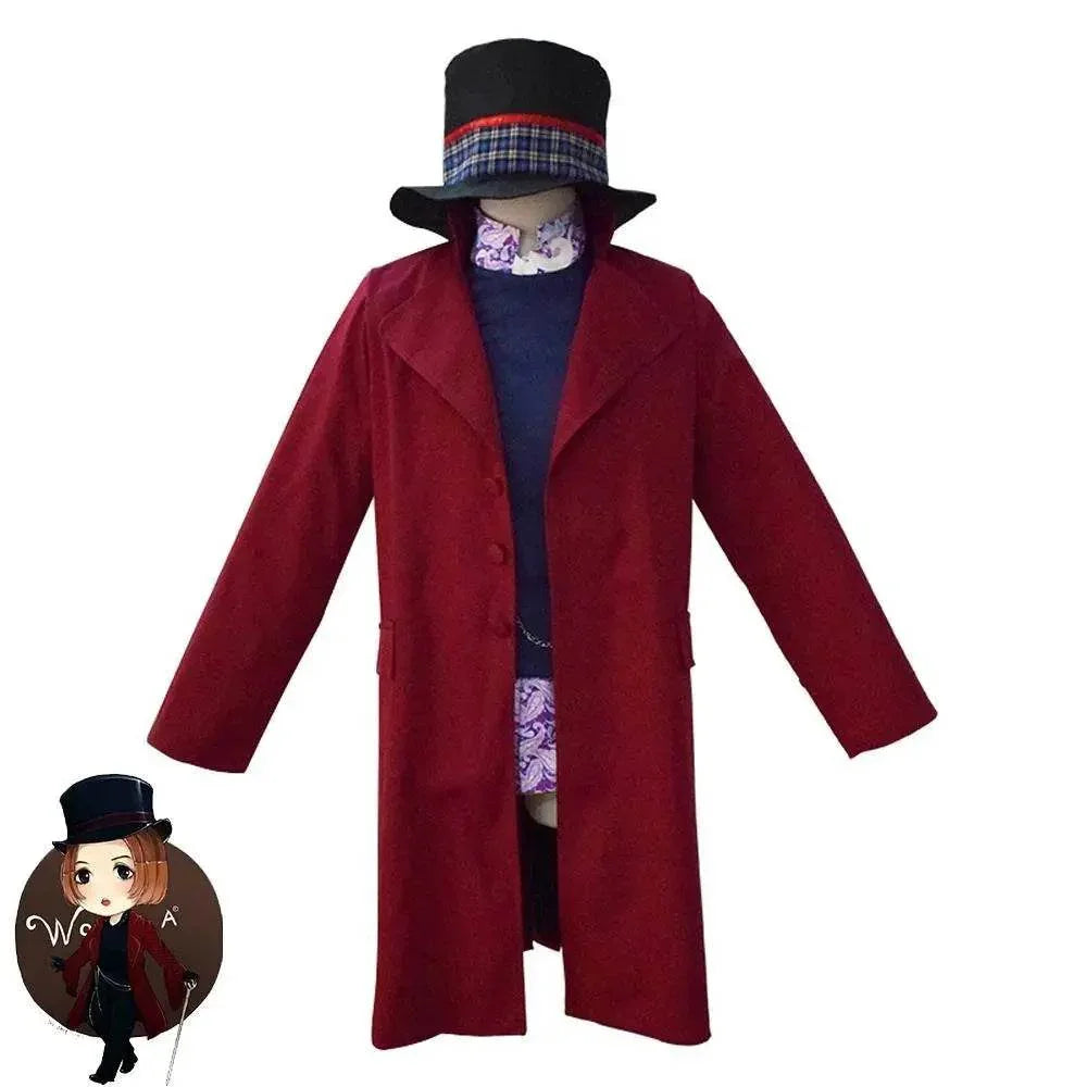 Adult Willy Wonka Charlie and the Chocolate Factory Johnny Depp Cosplay Costume Outfits For Men - Azufun