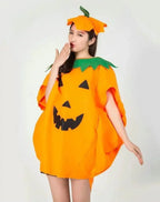 Adult Women Men Pumpkin Halloween Costume Party Wear - Azufun