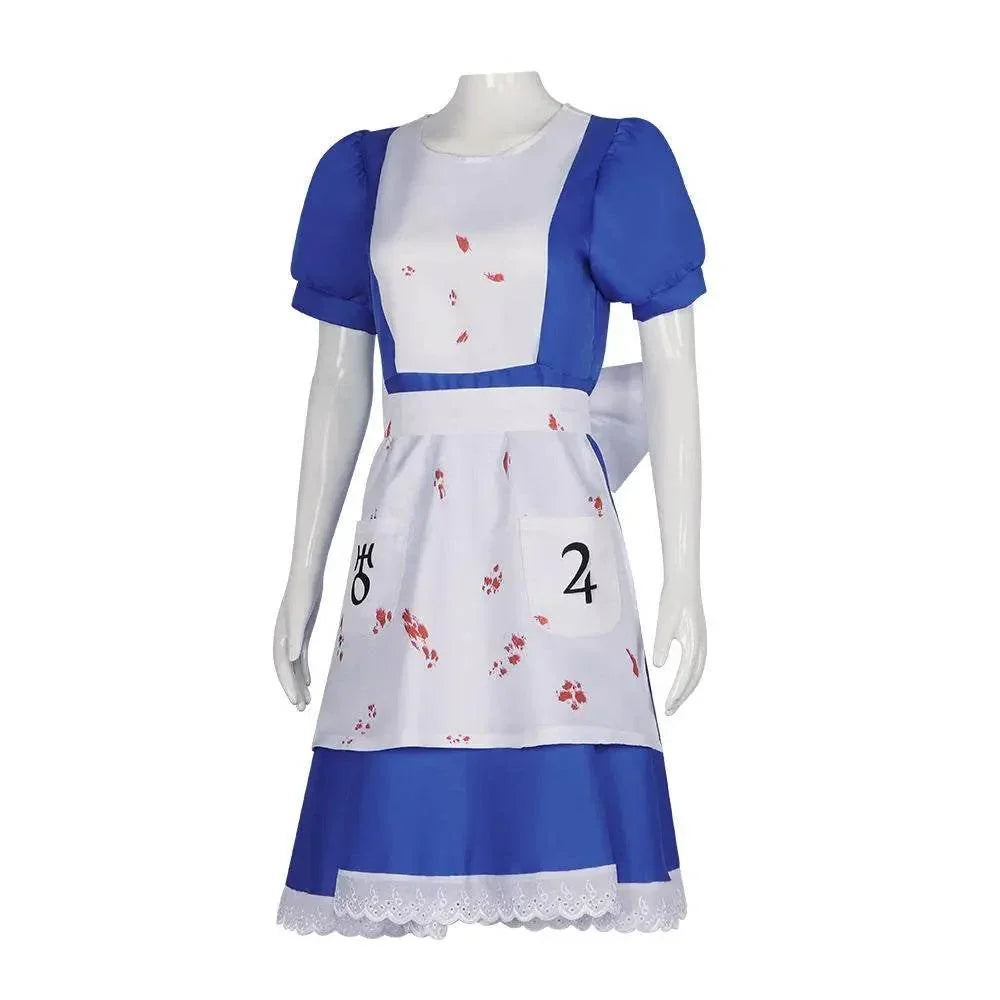 Alice Madness Returns Maid Cosplay Costume Outfit Halloween Carnival Suit - Azufun