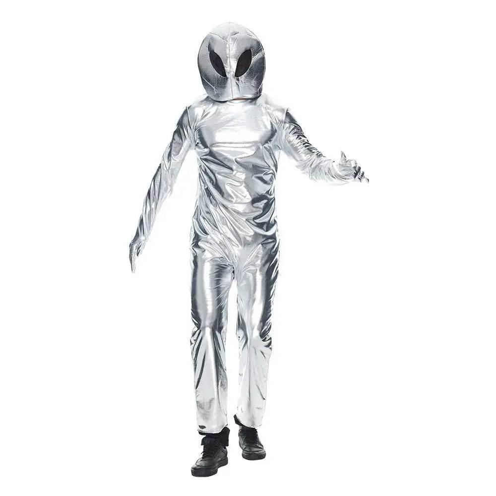 Alien Funny UFO Astronaut Cosplay Costume Outfits Halloween Carnival Suit - Azufun