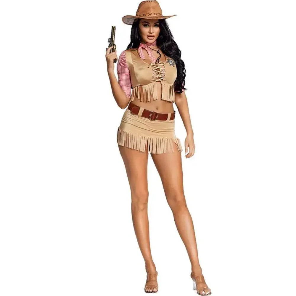 American Western pioneer cowboy Halloween Costume - Azufun
