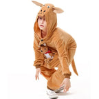 Animal kangaroo kids Kigurumi Pajamas Costume Onesies hooded jumpsuit - Pajamasbuy
