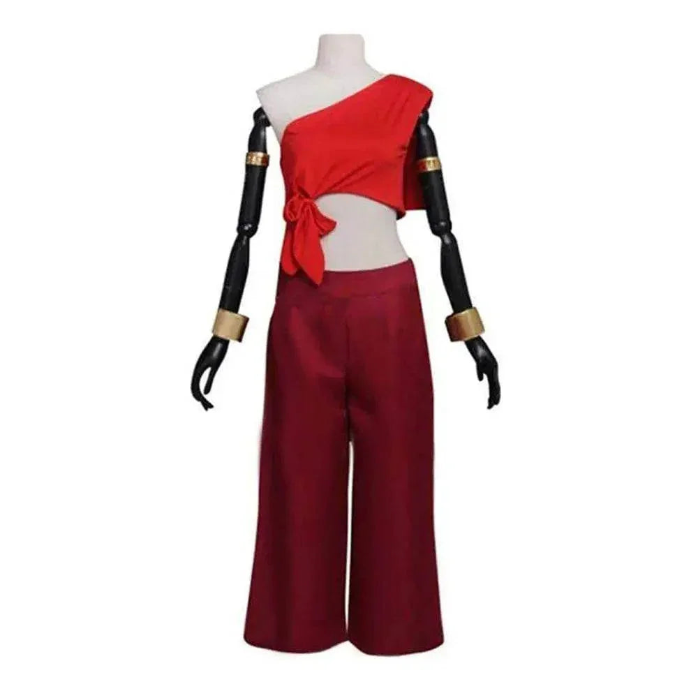 Anime Avatar The Last Airbender Katara Fire Nation Cosplay Costume Halloween Party Outfits Dress For Women - Azufun