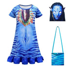 Avatar: The Way of Water Costume Cosplay Pajamas Dress For Kids - Azufun