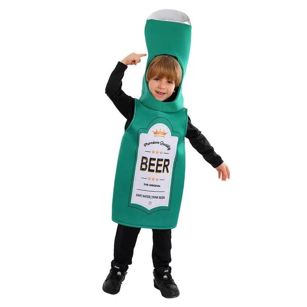 Beer Wine red Bottle Cosplay Costume Children's Day and School Festival Performance Outfit - Azufun