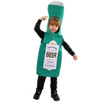 Beer Wine red Bottle Cosplay Costume Children's Day and School Festival Performance Outfit - Azufun