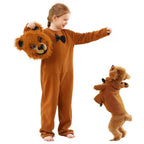 Brown Bear animal furry costume Children's Day Matching Pets Party Halloween - Azufun
