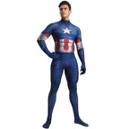 Captain America Outfits Halloween Cosplay Costume Bodysuit - Azufun