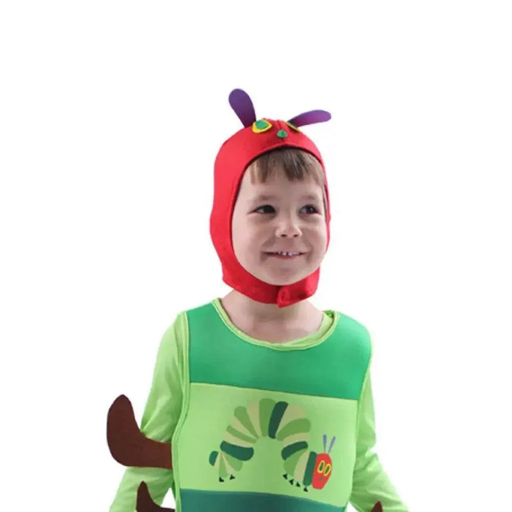 Caterpillar Cosplay Costume Boys Girls Halloween Jumpsuit Book Week Dress Up for Kids - Azufun