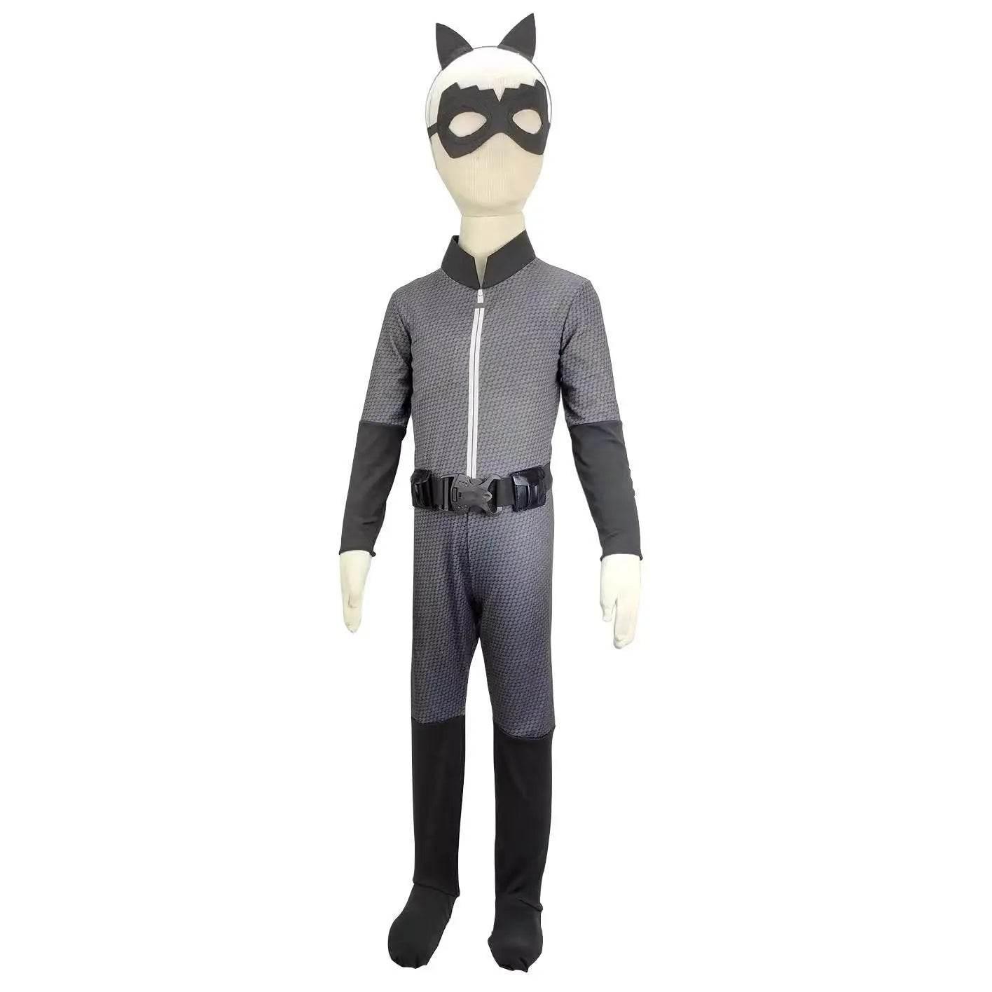 Children's Catwoman Costume Dark Knight 4-piece set Kids - Azufun