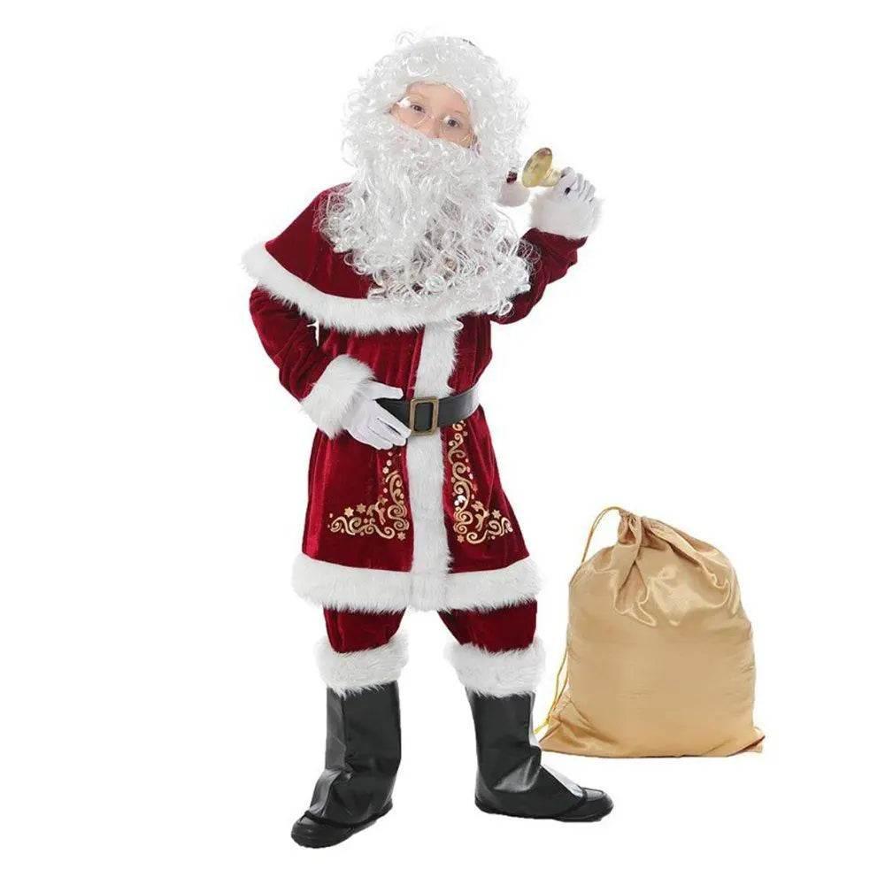 Children's Christmas Costumes Boys and Girls Santa Claus Costumes - Azufun