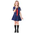 Children's Japanese anime style JK dark blue sailor costume - Azufun