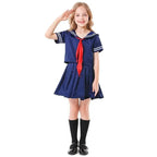 Children's Japanese anime style JK dark blue sailor costume - Azufun
