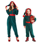Christmas Family Matching Costume Onesies Hooded Pajamas Jumpsuit - Azufun