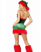 Christmas Sexy Green Tree Suit Santa Claus Costumes Adults Uniform - Azufun