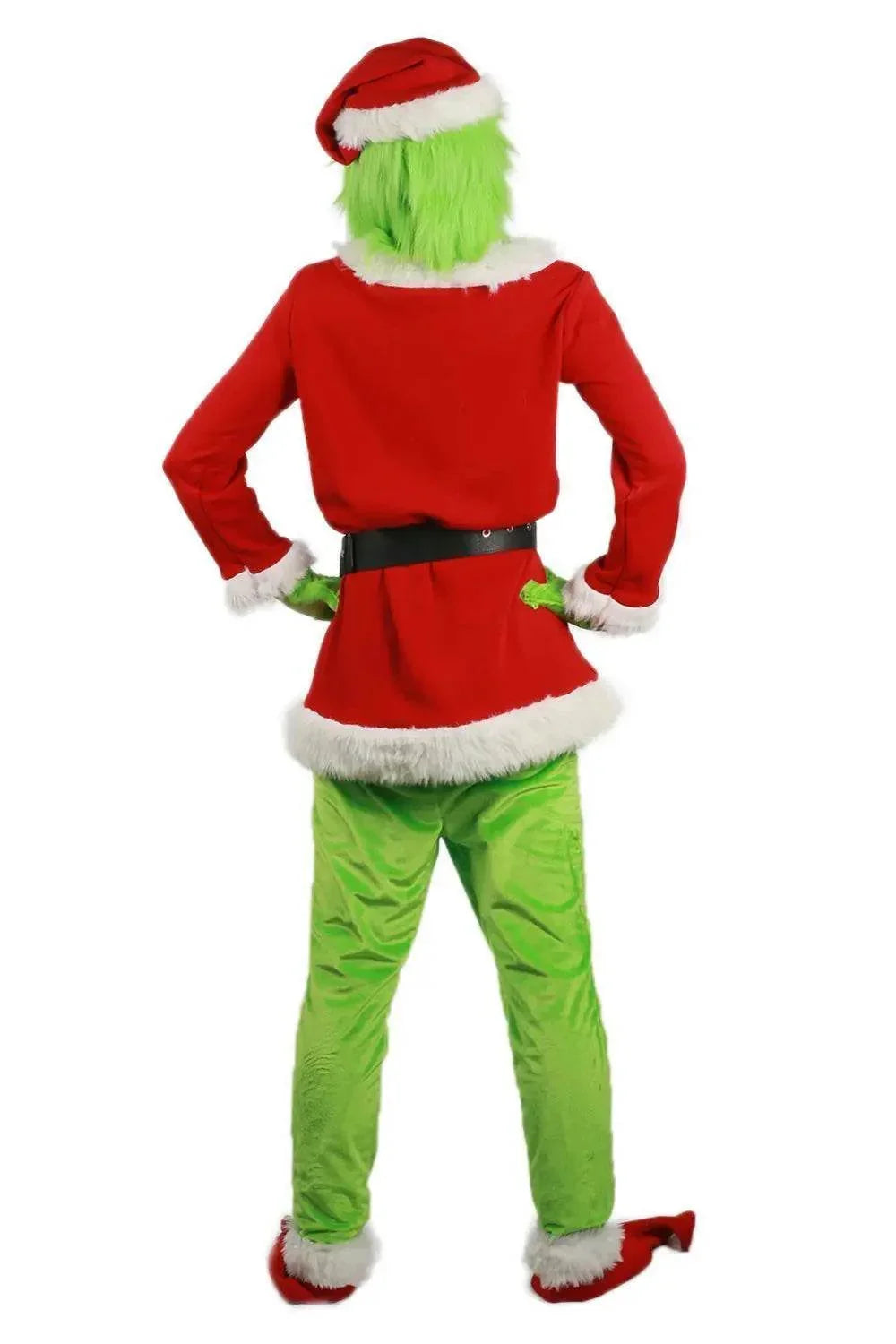 Christmas The Grinch Cosplay Costumes Party Performance Furry Santa Suit - Azufun