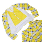 Clueless Cher Horowitz Girl Cosplay Costume School Uniform Suit Fancy Dress Halloween Outfit - Azufun
