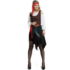 Couples Pirate Outfit Cosplay Costume Fancy Dress Halloween For Adult - Azufun