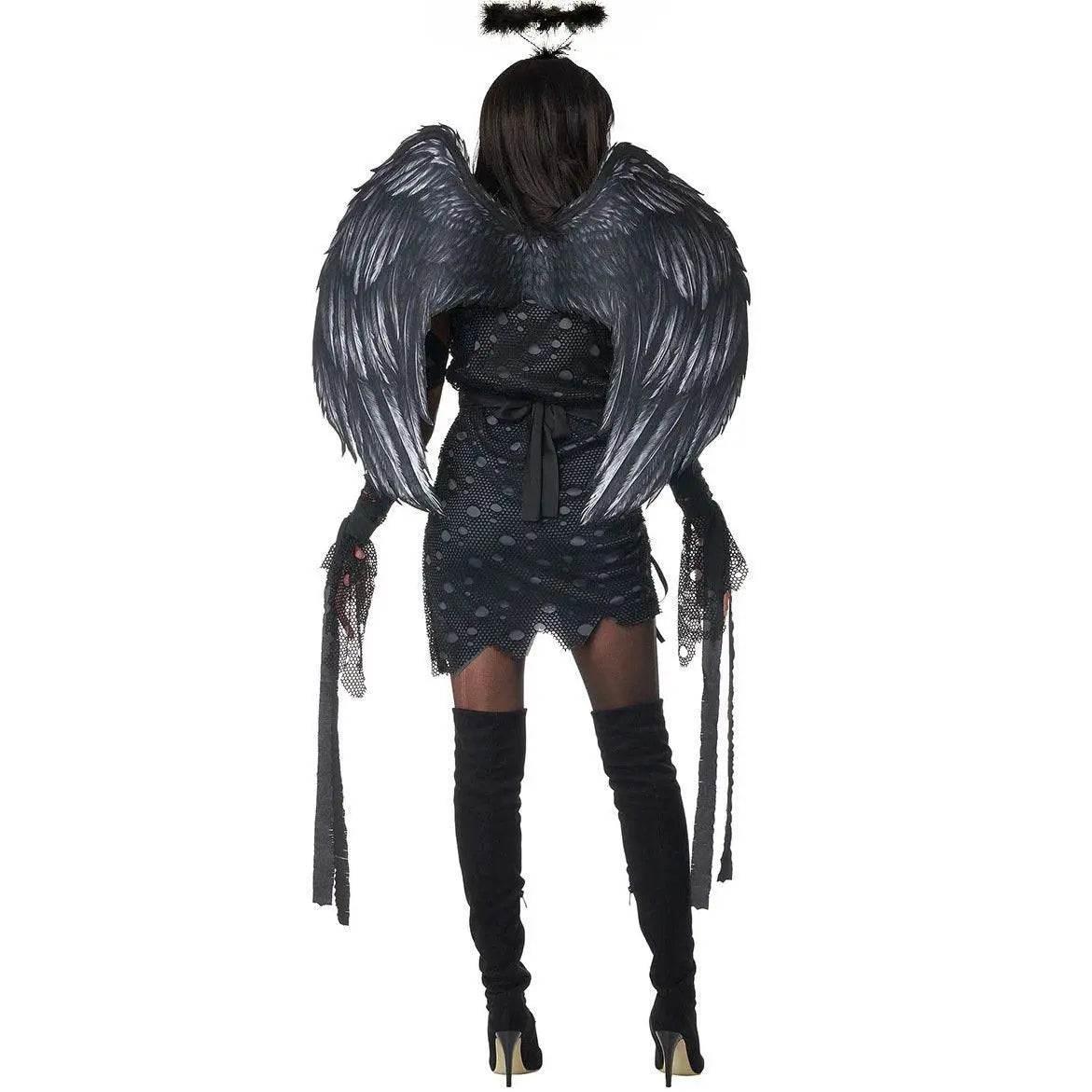 Dark Angel Vampire Costume Halloween Fantasy Cosplay Outfit - Azufun