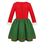 Elf Costume for Girls Boy Kids Christmas Party Dress Outfit - Azufun