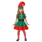 Family Matching Costume Christmas Suit Green Elf Santa Claus Outfits - Azufun