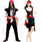 Family Matching Pirate Outfit Cosplay Costume Fancy Dress Halloween - Azufun